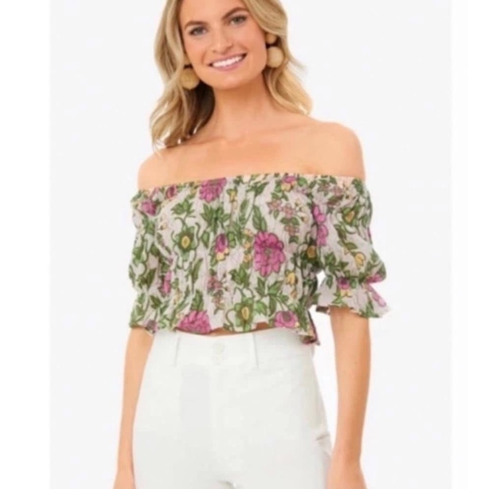 Banjanan Multicolor Floral Off-Shoulder Blouse
